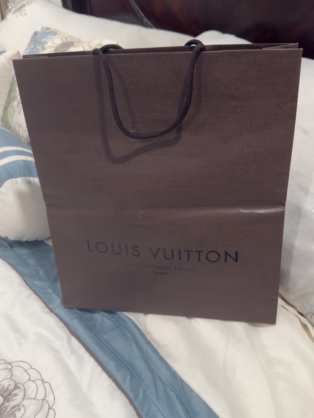 Louis Vuitton Dark Brown Logo Shopping Bag